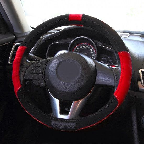 products/1207/navlaka volana za auto sparco.jpg - SPARCO NAVLAKA VOLANA 1108RS Crno Crvena - Xenon Svetla Beograd